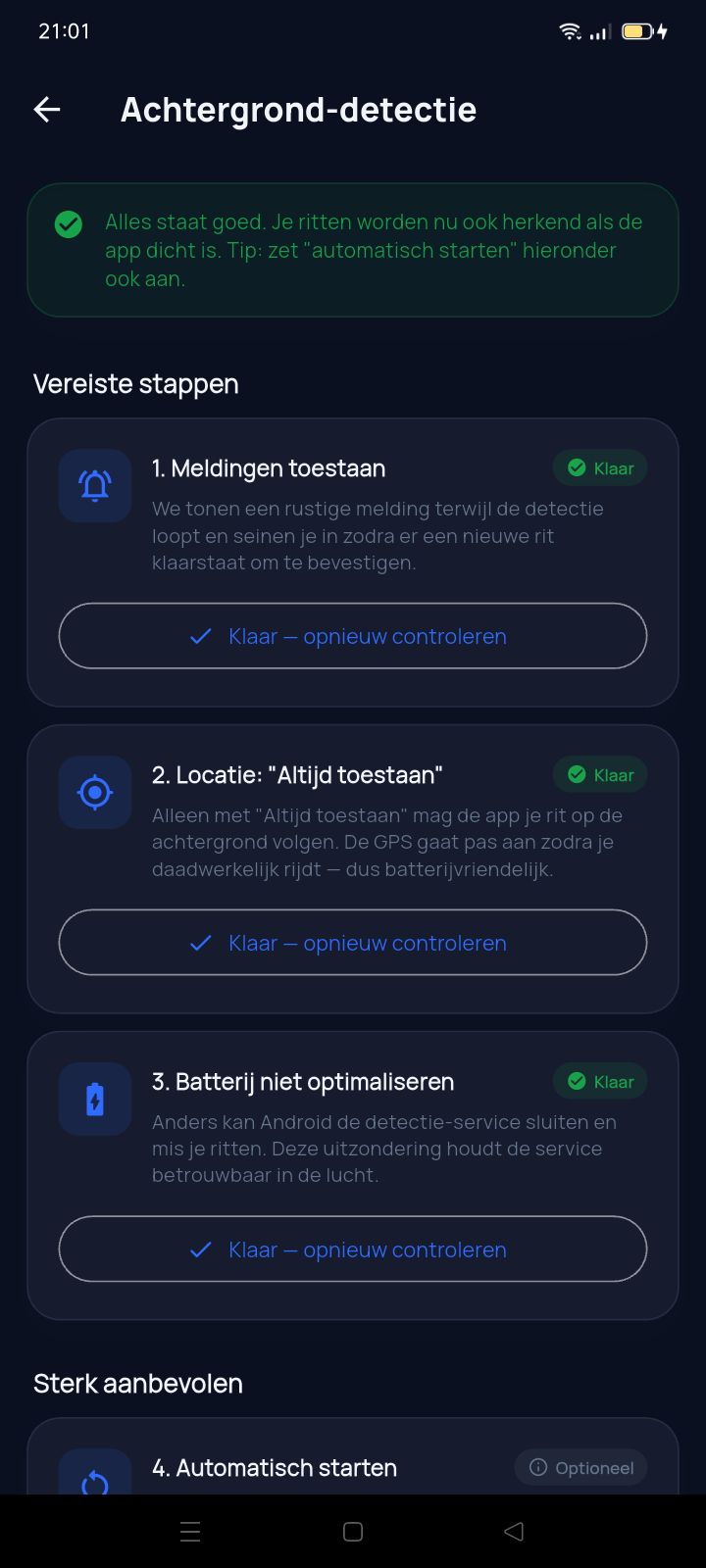 Werkt op de achtergrond